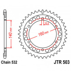 Звезда цепного привода JT JTR503.45