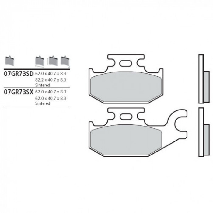 Тормозные колодки Brembo 07GR73SD