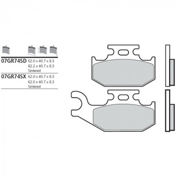 Тормозные колодки Brembo 07GR74SD