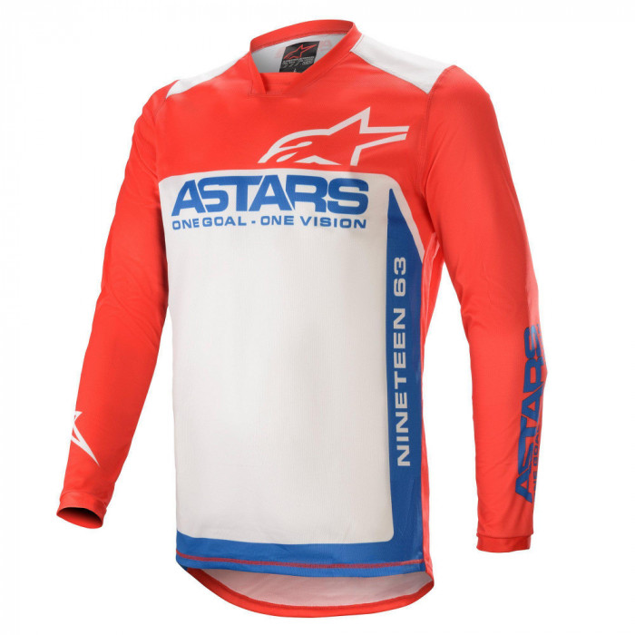 Джерси Alpinestars RACER SUPERMATIC JERSEY, красно-черно-белый, размер S