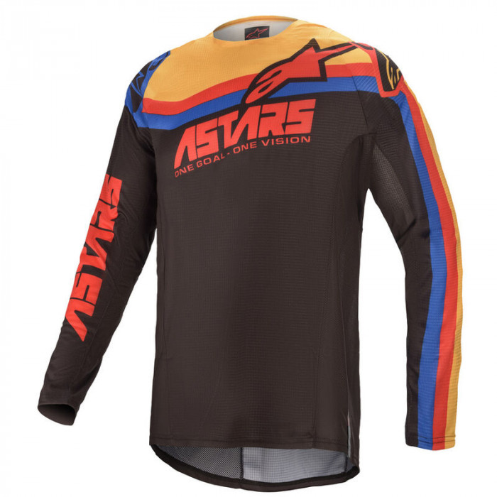 Джерси Alpinestars TECHSTAR VENOM JERSEY, Черно-красно-оранжевый, размер M