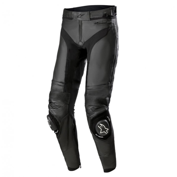 Мотобрюки кожаные Alpinestars MISSILE V3 LEATHER PANTS, черный/черный, размер 50