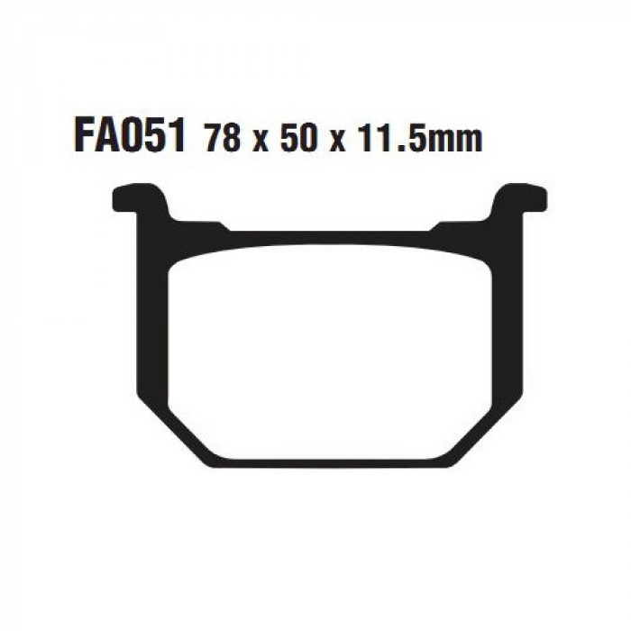 Тормозные колодки органические EBC FA051