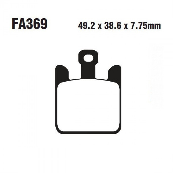 Тормозные колодки EBC FA369/4HH DOUBLE H Sintered (4 шт. в комплекте)