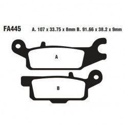 Тормозные колодки синтетические EBC FA445R для квадроциклов