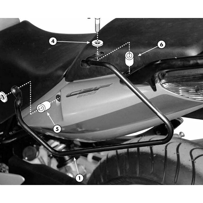 Рамки GIVI T218 для боковых сумок Honda CBF 500/600/1000 (04-12)