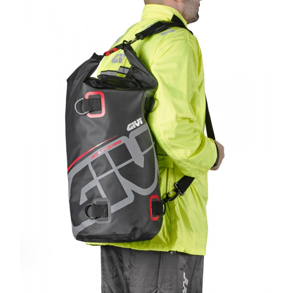 Сумка для мотоцикла водонепроницаемая GIVI GREY RED 30 л.
