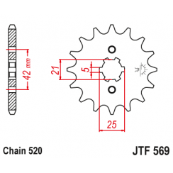 Звезда цепного привода JT JTF569.16