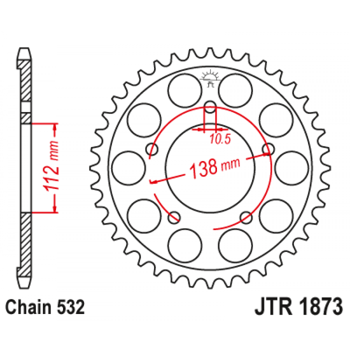 Звезда цепного привода JT JTR1873.48