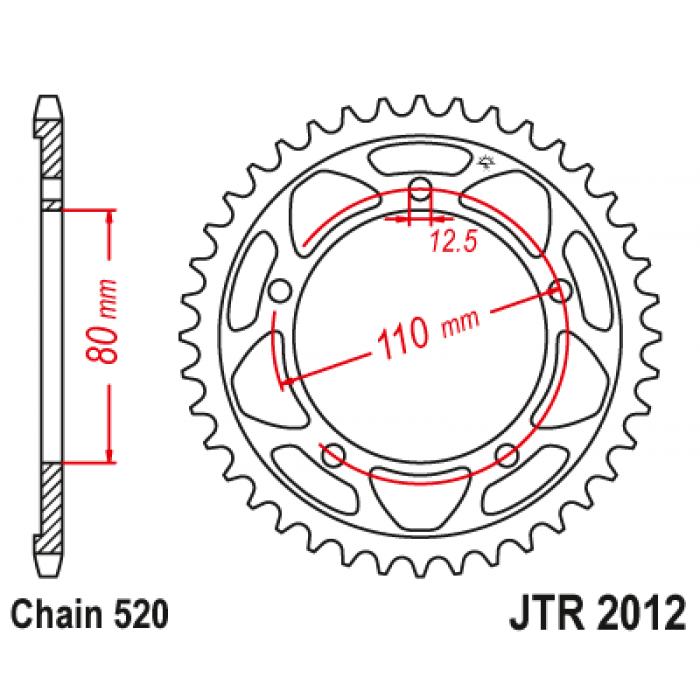 Звезда цепного привода JT JTR2012.42