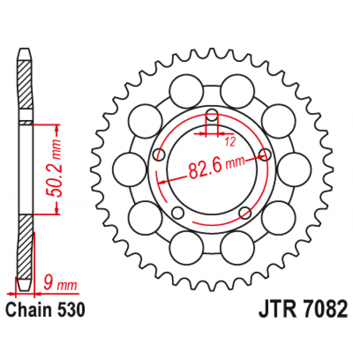 Звезда цепного привода JT JTR7082.48