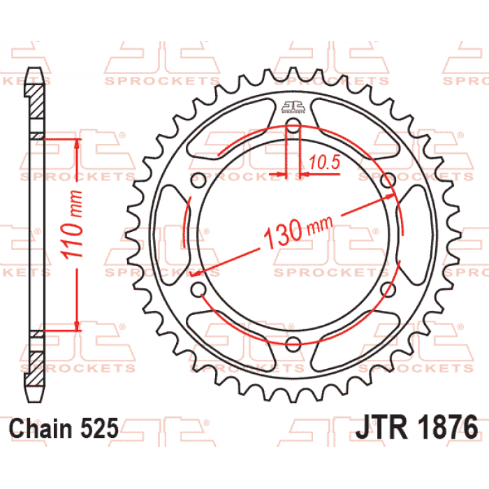 Звезда цепного привода JT JTR1876.50