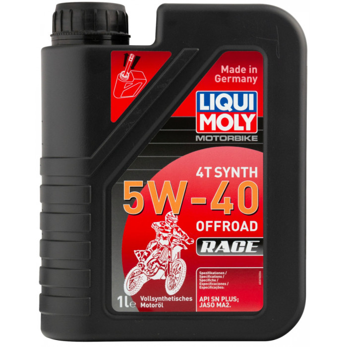 Моторное масло LIQUI MOLY Motorbike 4T Synth Offroad Race 5W-40 SN Plus MA2 (1л)
