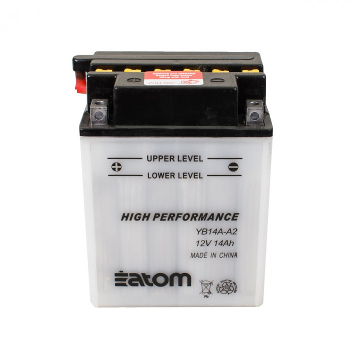 Мото аккумулятор ATOM YB14A-A2 HIGH PERFORMANCE