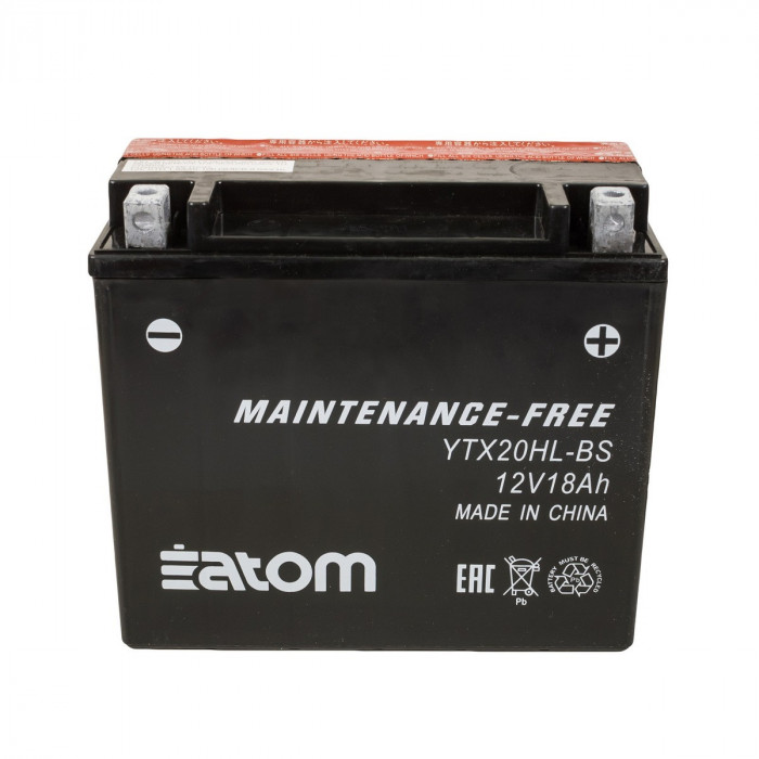 Мото аккумулятор ATOM YTX20HL-BS MF