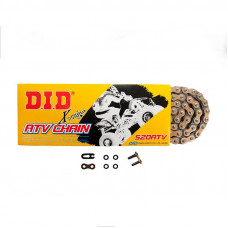 [DID] Цепь ATV 520 G&B 100 звеньев с замком-защелкой, золотая