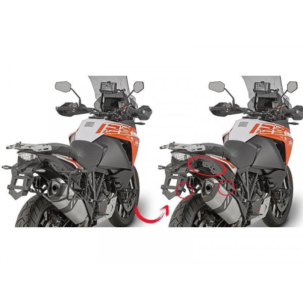 Крепеж боковых кофров KLR7706 для KTM 1050 / 1190 / 1290 (2013-2019), цвет Черный