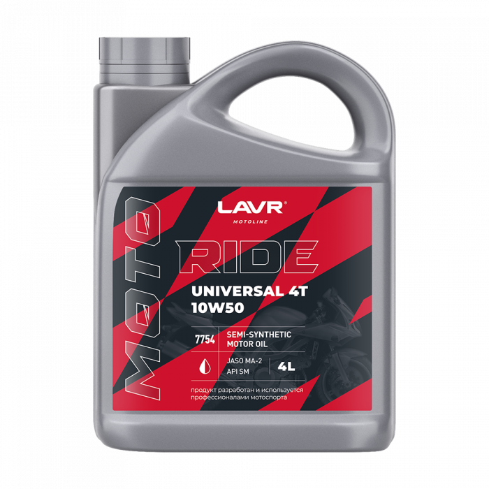Моторное масло LAVR RIDE UNIVERSAL 4T 10W-50 SM 4л