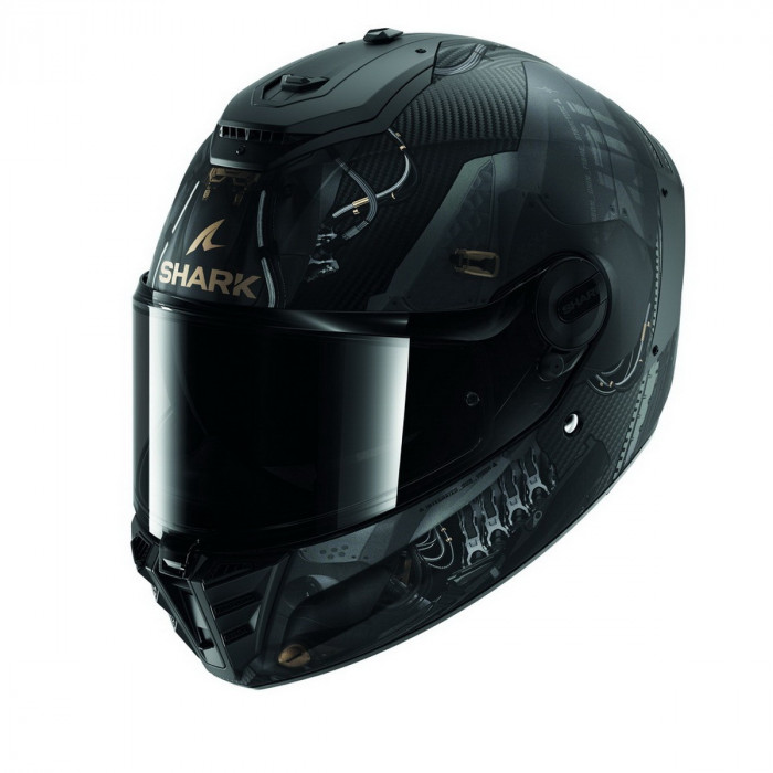 Мотошлем SHARK SPARTAN RS CARBON XBOT MAT, цвет Карбон/Черный Матовый/Бронзовый, Размер L