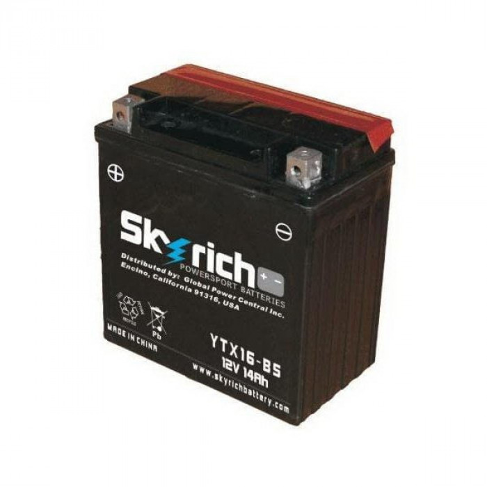 Мото аккумулятор Skyrich YTX16-BS 12В 15 А/ч MF