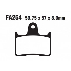 Тормозные колодки органические EBC FA254
