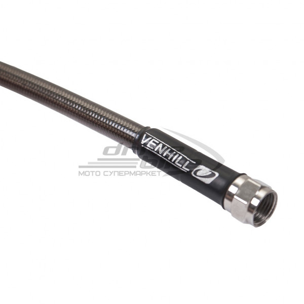 Тормозной шланг армированный 475 мм, цвет Карбон