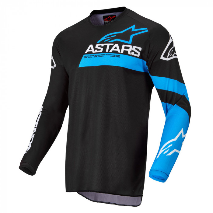 Джерси Alpinestars FLUID CHASER JERSEY, черно-голубой, размер M