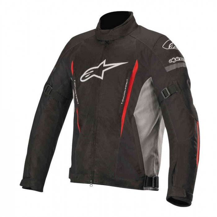 Мотокуртка Alpinestars GUNNER V2 WP JACKET, черно-серо-красный, размер XL