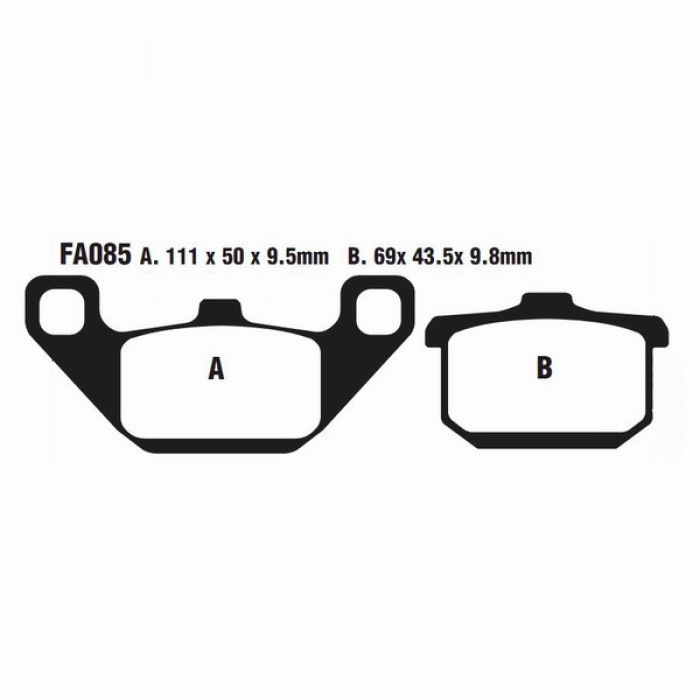 Тормозные колодки органические EBC FA085