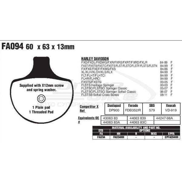 Тормозные колодки FA094