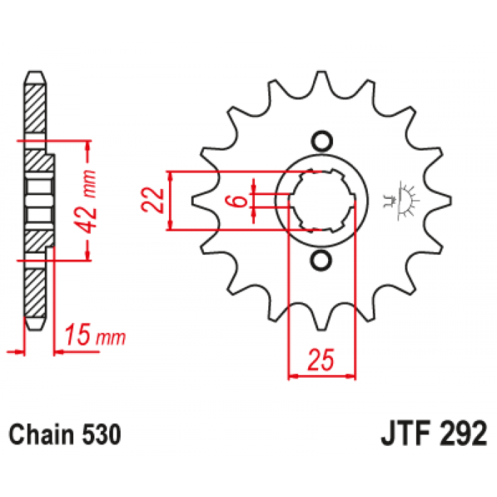 Звезда цепного привода JT JTF292.16