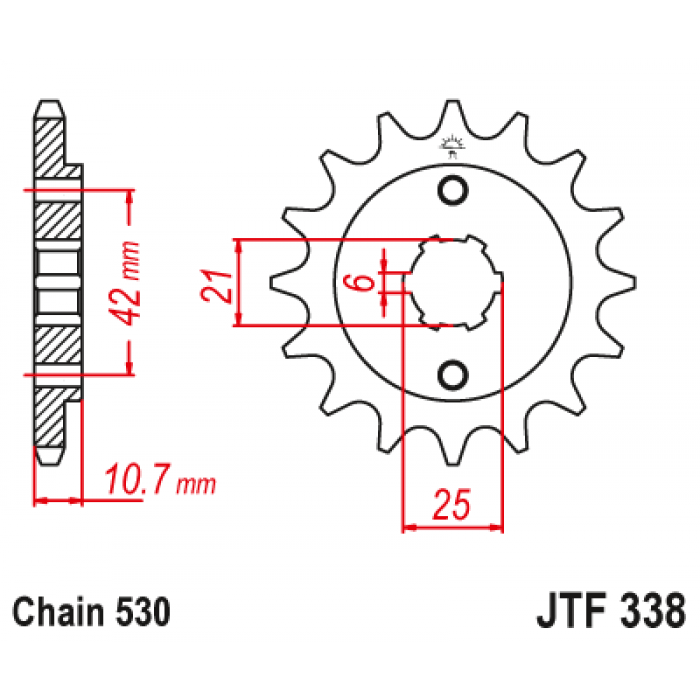 Звезда цепного привода JT JTF338.17