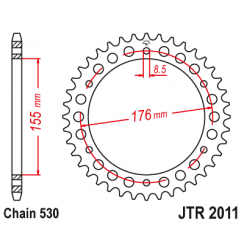 Звезда цепного привода JT JTR2011.45