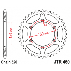 Звезда цепного привода JT JTR460.43