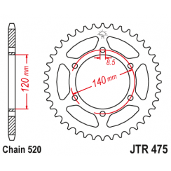 Звезда цепного привода JT JTR475.44