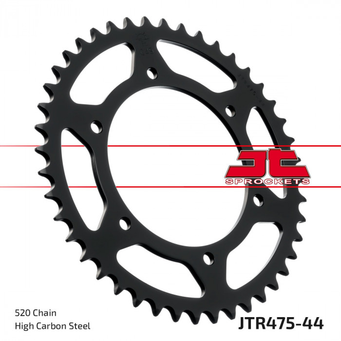 Звезда цепного привода JT JTR475.44 – Задняя ведомая звезда 44T для цепи 520