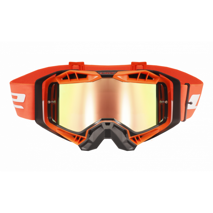 Очки кроссовые LS2 AURA Goggle с хамелеон линзой, черно-оранжевые с оранжевой линзой хамелеон