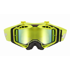 Очки кроссовые LS2 AURA Goggle с хамелеон линзой, черно-желтые с желтой линзой хамелеон