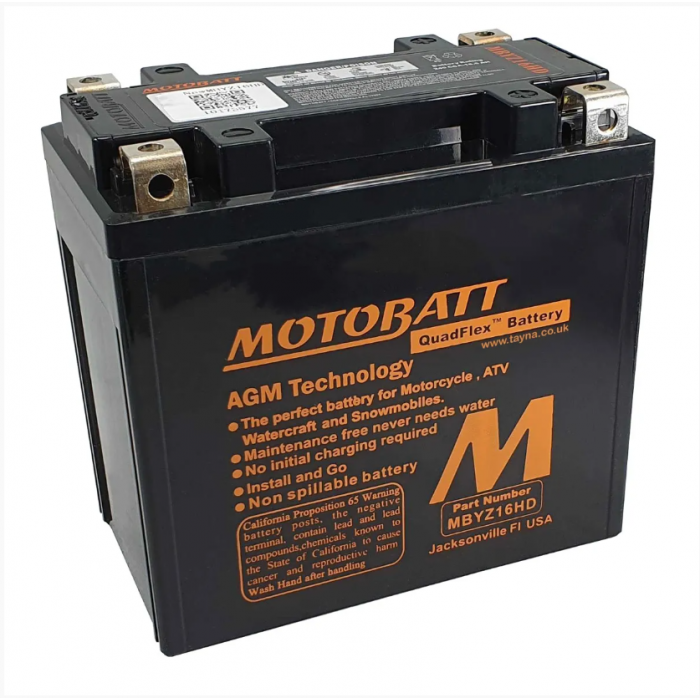 Аккумулятор Motobatt GYZ16H, YTX14-BS, YTX14H-BS, YTX14L-BS, KMX14-BS