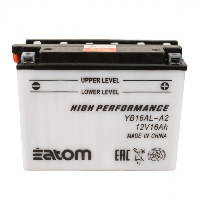 Мото аккумулятор ATOM YB16AL-A2 HIGH PERFORMANCE