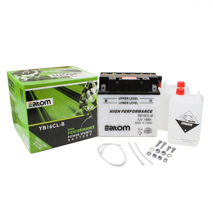 Мото аккумулятор ATOM YB16CL-B HIGH PERFORMANCE