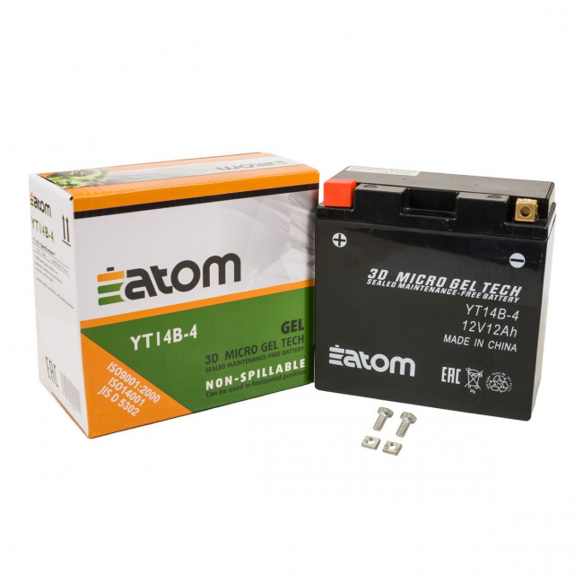Мото аккумулятор YT14B-BS (YT14B-4) GEL гелевый