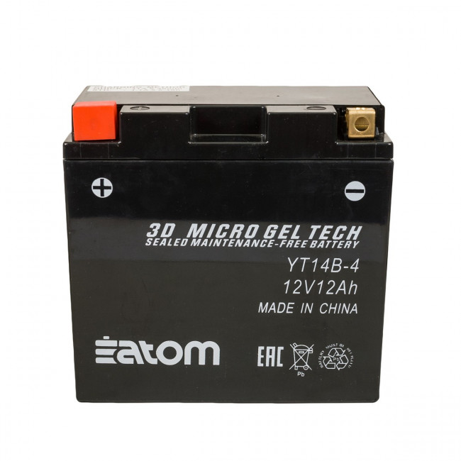 Мото аккумулятор YT14B-BS (YT14B-4) GEL гелевый