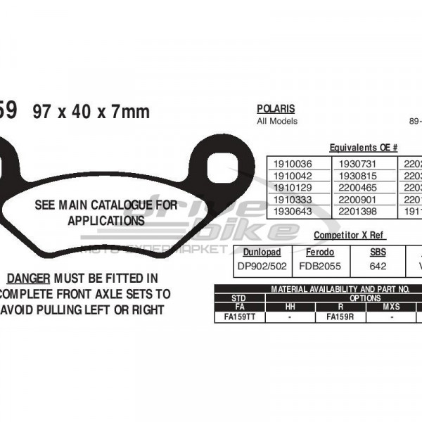 Тормозные колодки FA159TT