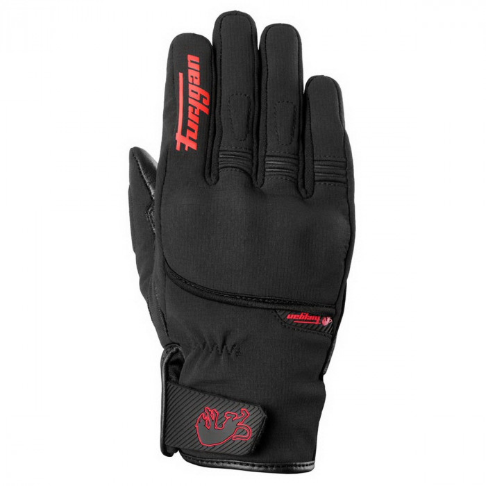 Перчатки Furygan JET All Seasons D3O EVO текстиль, цвет Черный/Красный, Размер 2XL