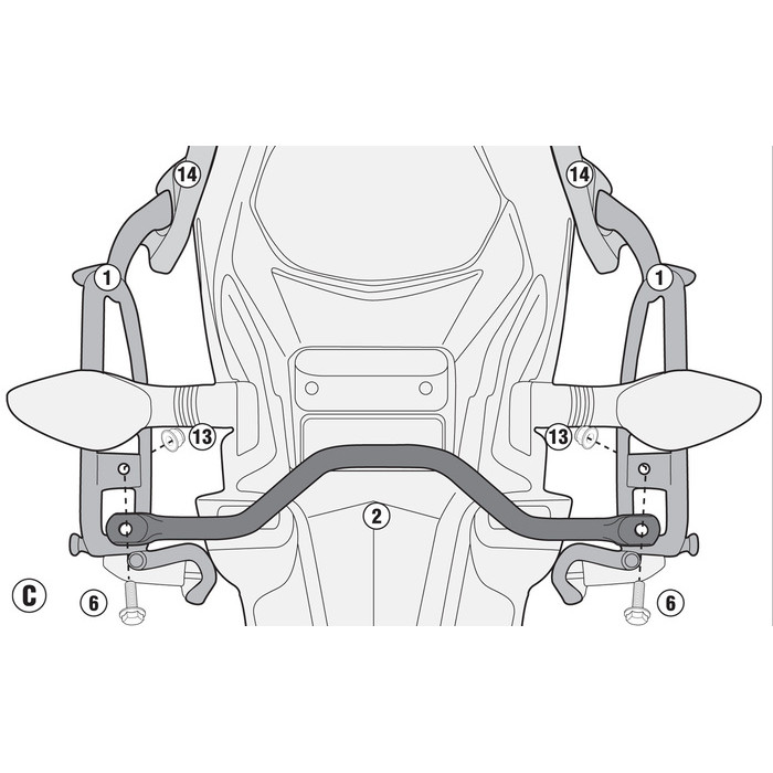 Крепеж боковых кофров GIVI PL1142 Honda CB 125F (15-18)