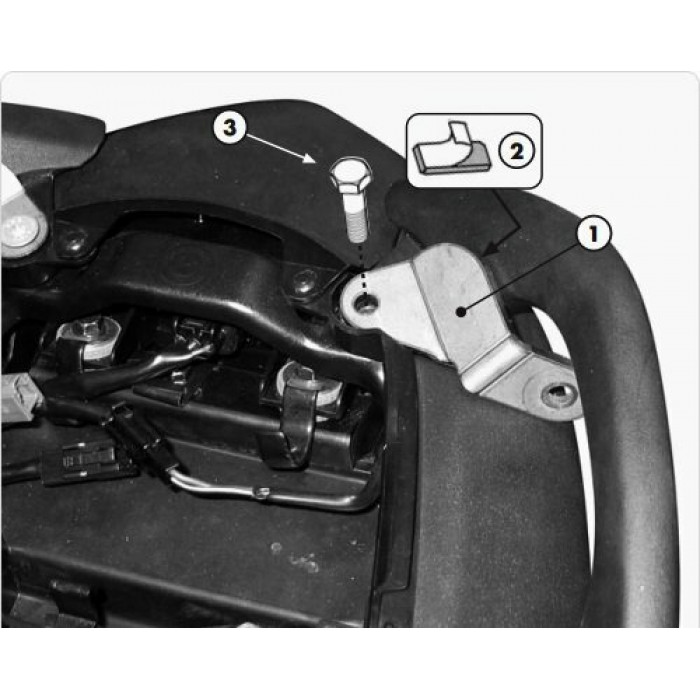 Крепеж боковых кофров GIVI PLX447KIT Kawasaki Versys 650 (06-09)