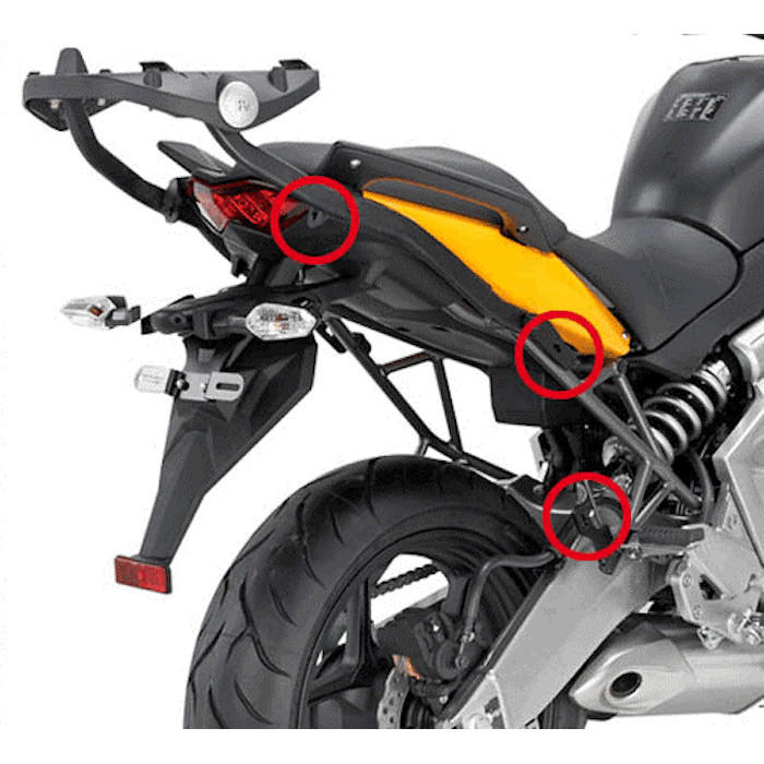 Крепеж боковых кофров KAPPA KLXR450 для KAWASAKI Versys 650 (2010-2014), цвет Черный
