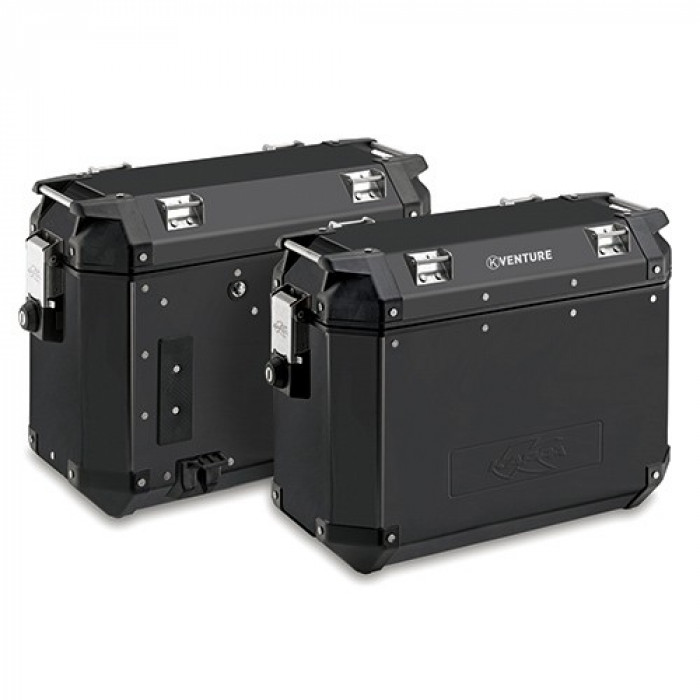 Кофры боковые KAPPA KVE37BPACK2 Monokey K-VENTURE 37л (пара) алюминиевые, цвет Черный
