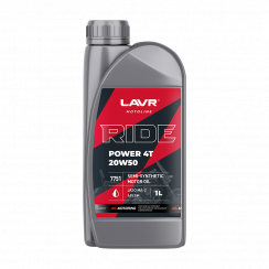 Моторное масло LAVR RIDE POWER 4t 20W50 SM 1л